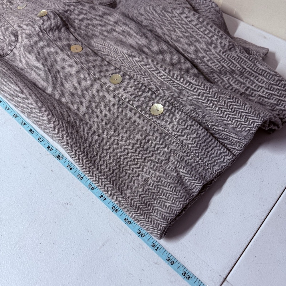 Soft Surroundings Jacket Button Up Herringbone Gr… - image 3